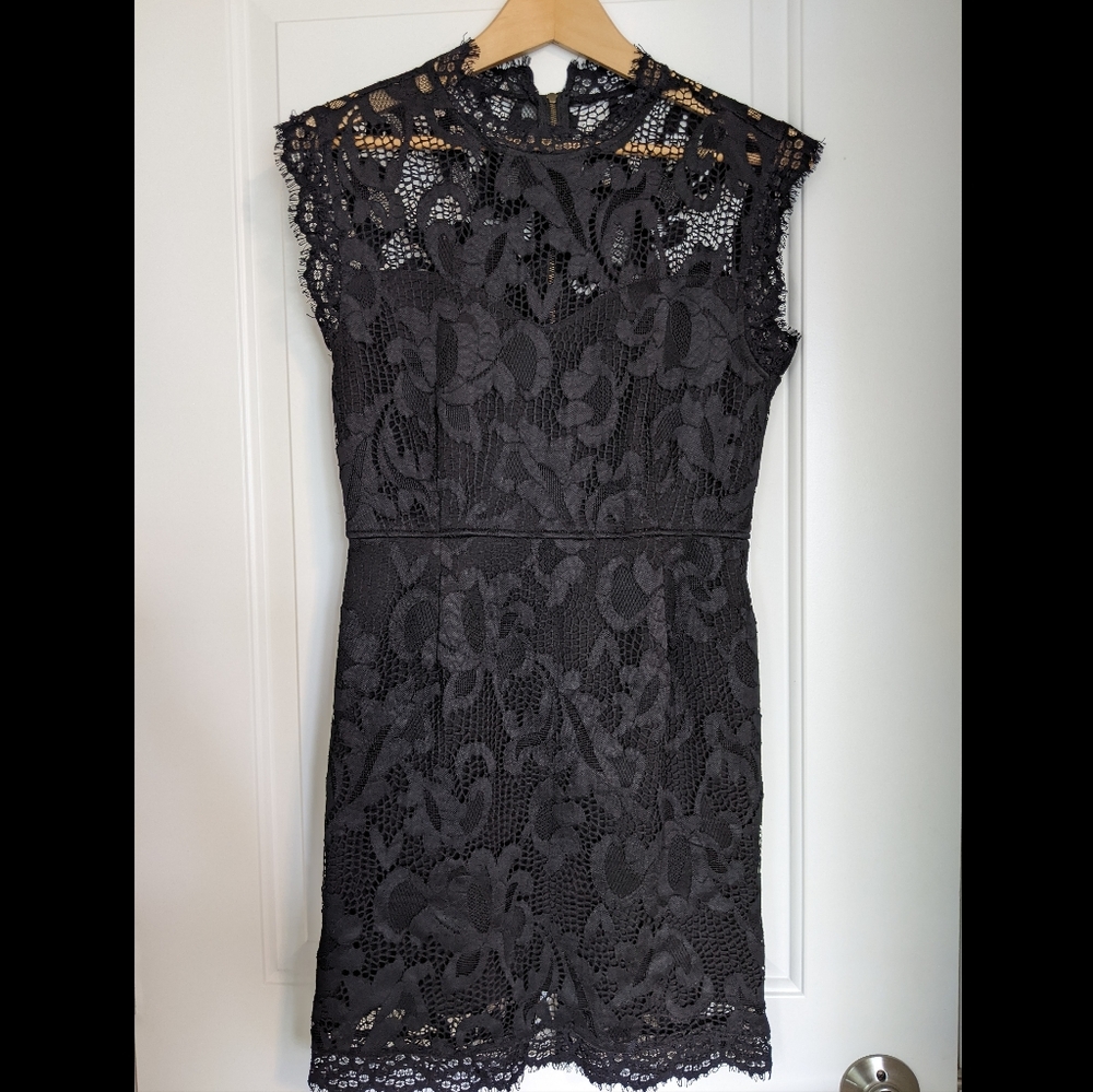 Black lace dress, size medium